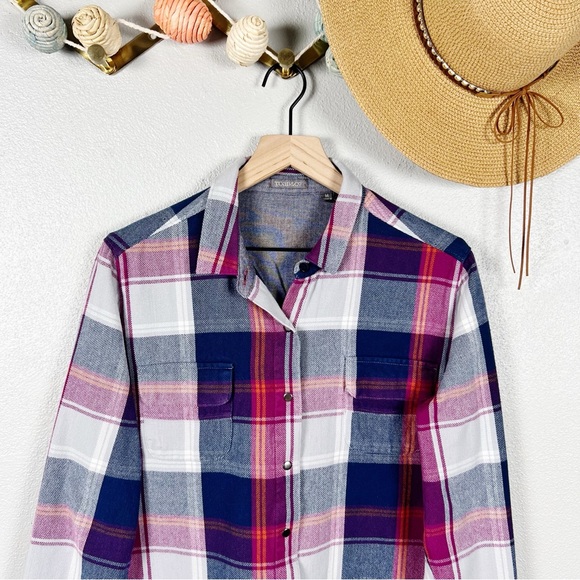 Toad & Co Women's Mojacette Overshirt Jacket Lined Plaid  Shacket Size Medium - Picture 3 of 11